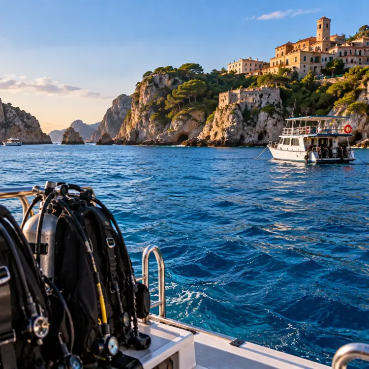 Coastal diving destination in the Pacific and Mediterranean