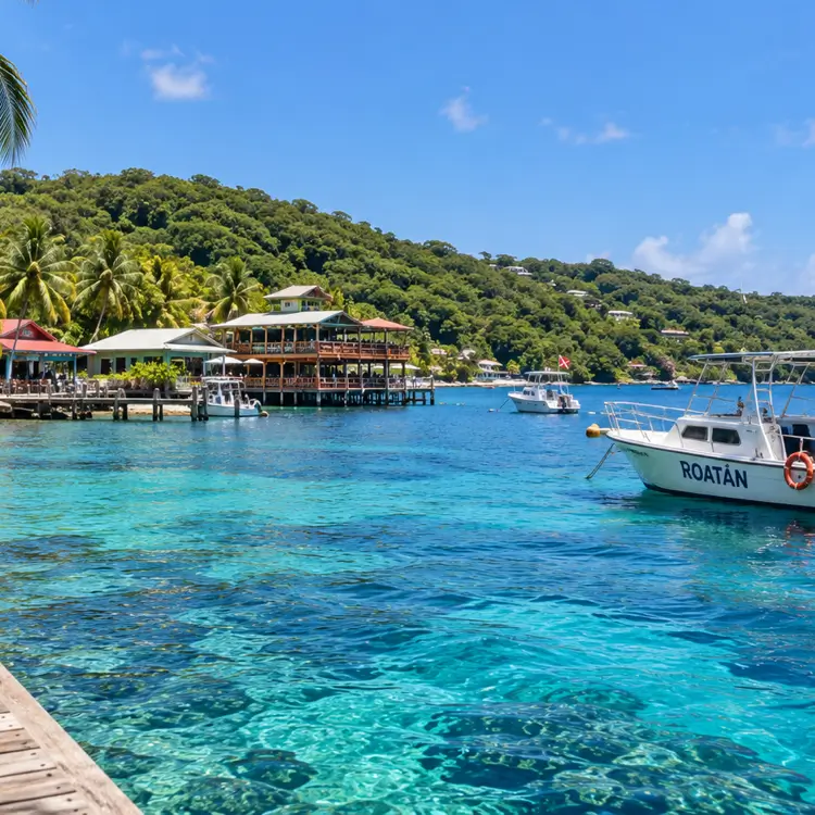 Tropical diving destination in Roat&aacute;n, Honduras